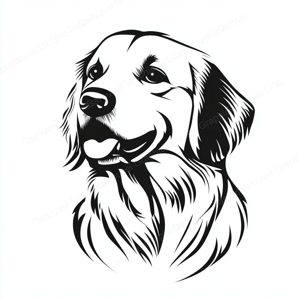 Golden Retriever Vector Graphic preview