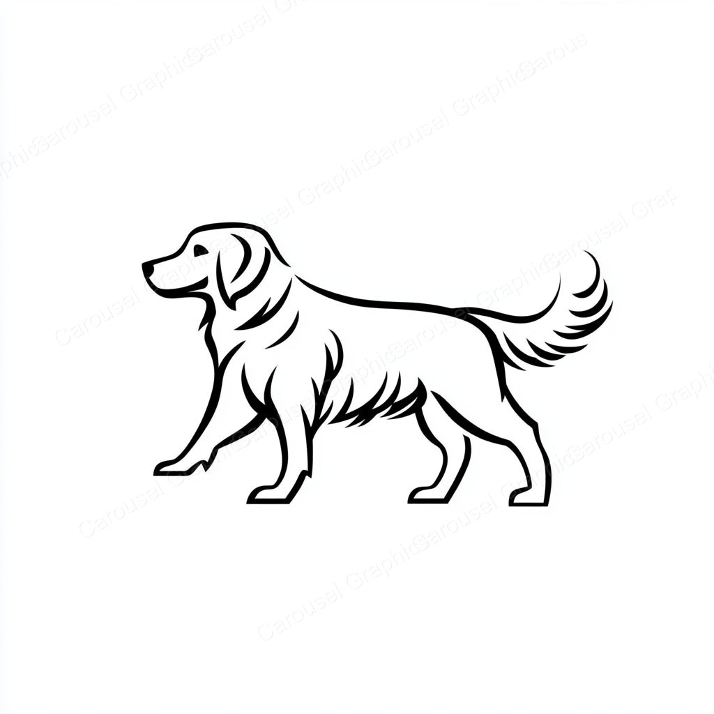 Golden Retriever Vector Graphic preview