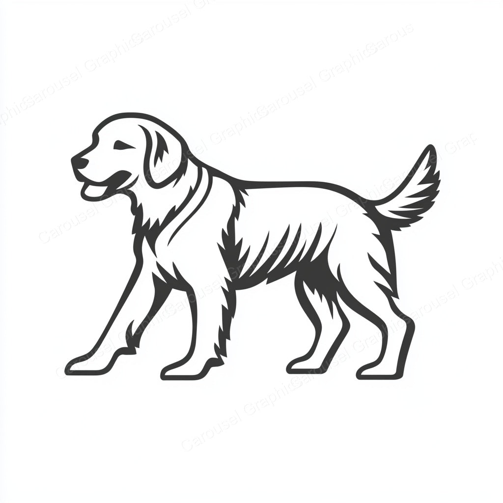 Golden Retriever Vector Graphic preview