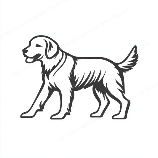 Golden Retriever Vector Graphic preview