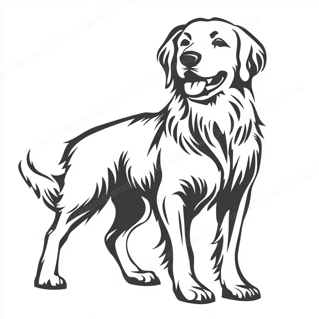 Golden Retriever Vector Graphic preview