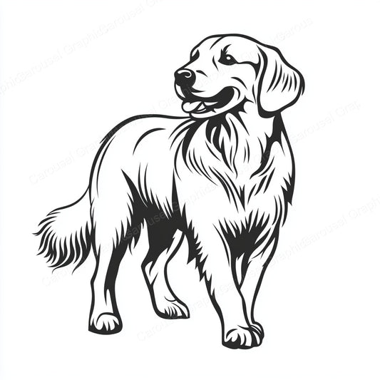 Golden Retriever Vector Graphic preview