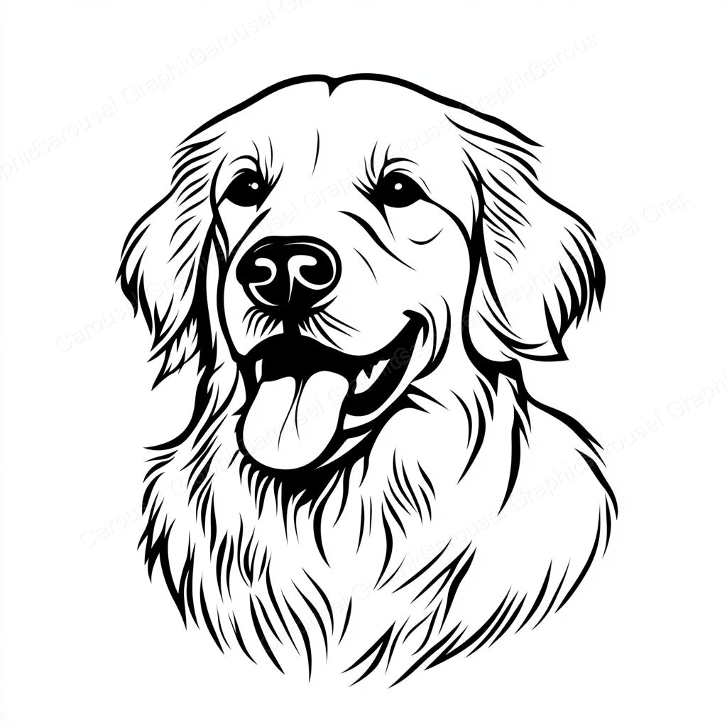 Golden Retriever Vector Graphic preview