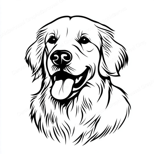 Golden Retriever Vector Graphic preview