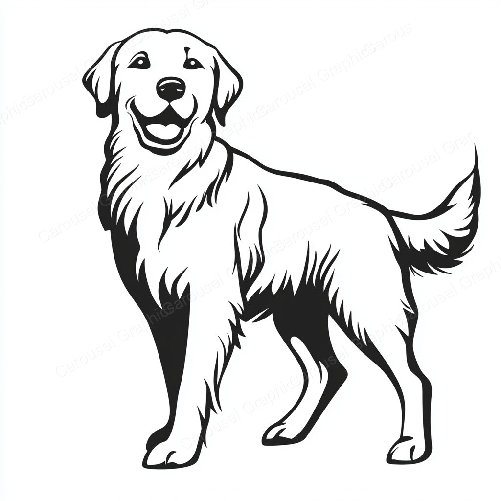 Golden Retriever Vector Graphic preview