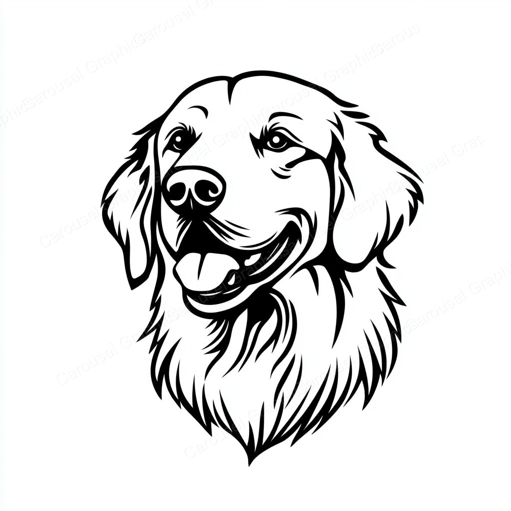 Golden Retriever Vector Graphic preview