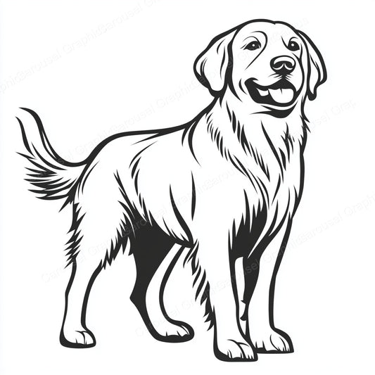 Golden Retriever Vector Graphic preview