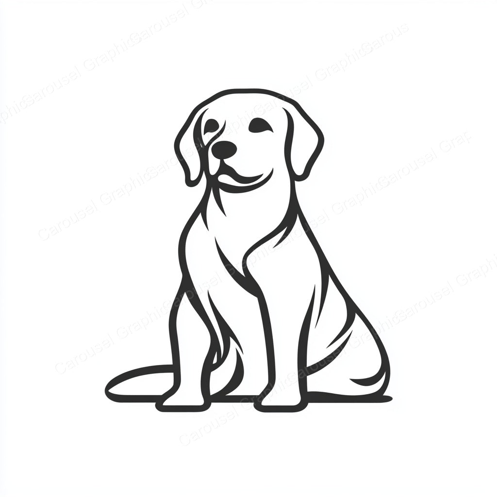 Golden Retriever Vector Graphic preview