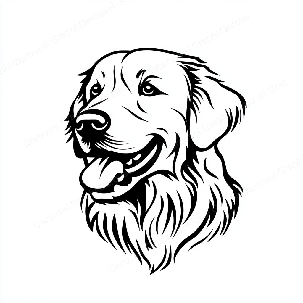 Golden Retriever Vector Graphic preview