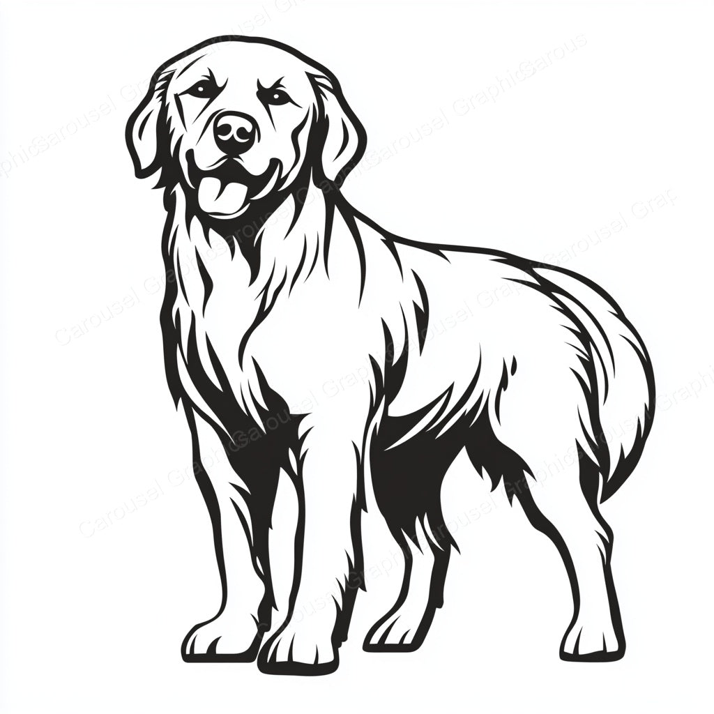 Golden Retriever Vector Graphic preview