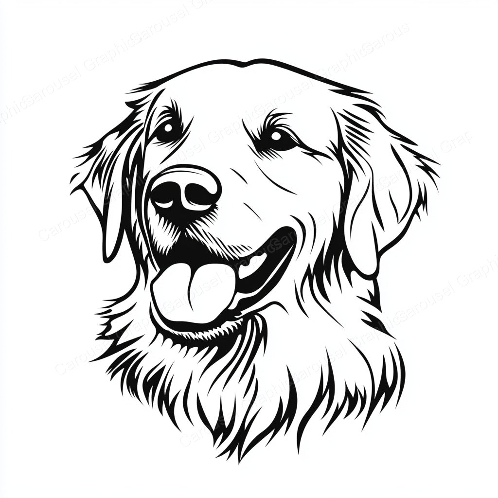 Golden Retriever Vector Graphic preview