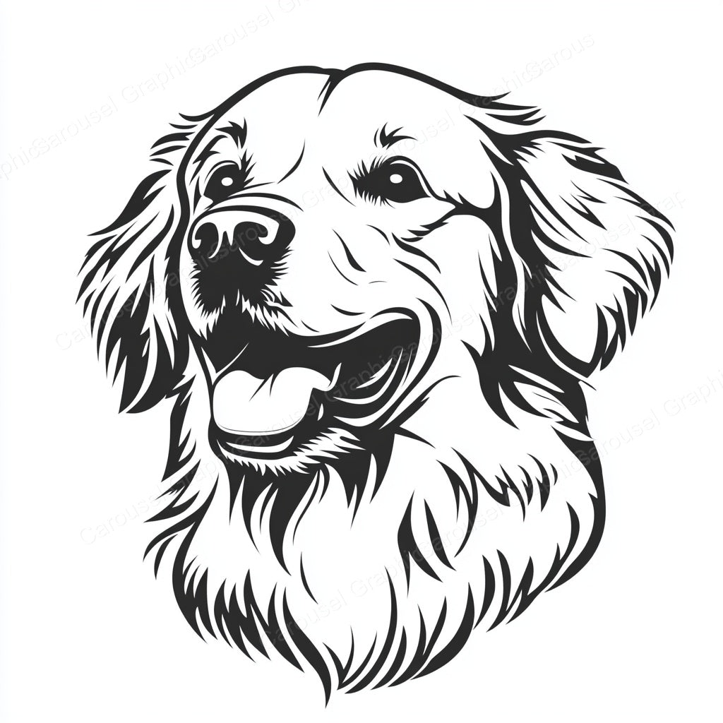 Golden Retriever Vector Graphic preview