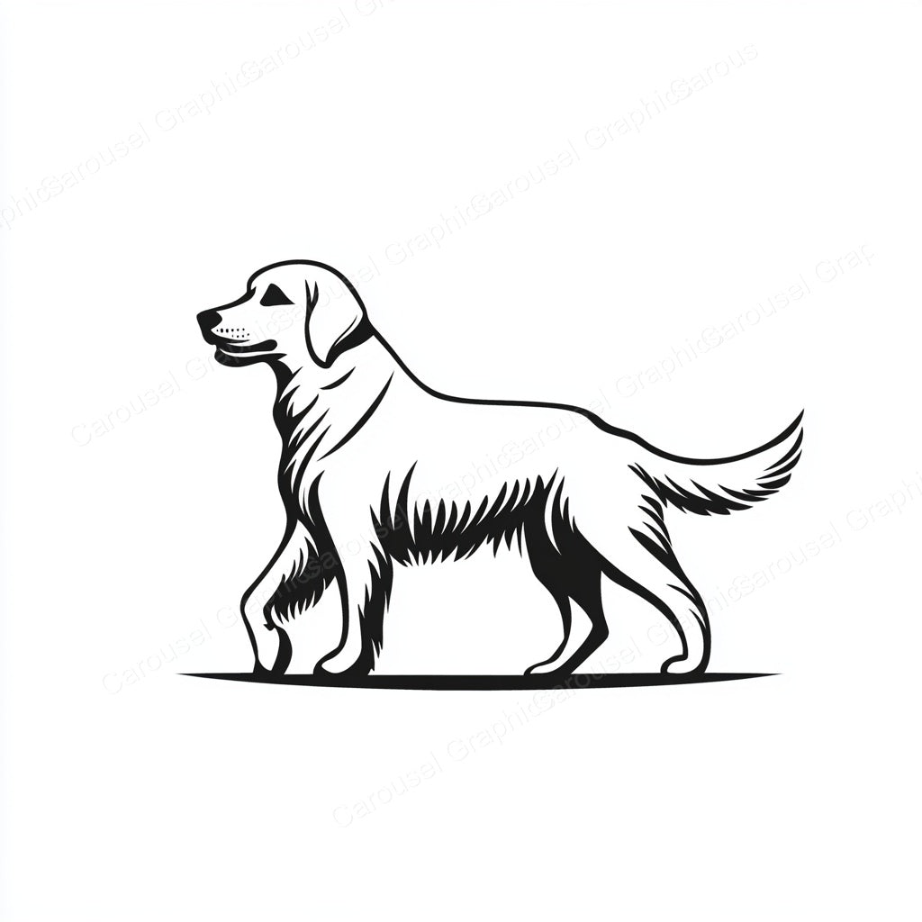 Golden Retriever Vector Graphic preview