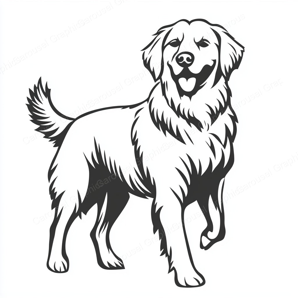Golden Retriever Vector Graphic preview