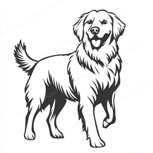 Golden Retriever Vector Graphic preview