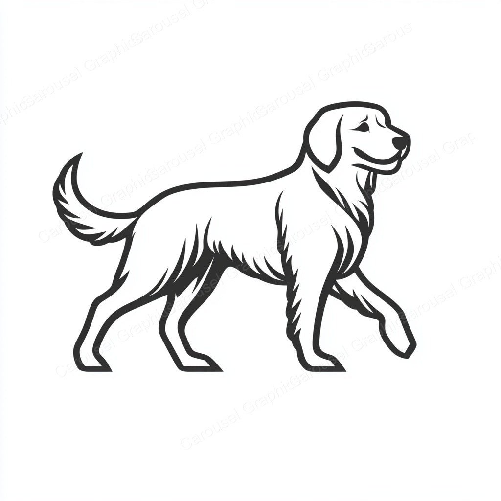 Golden Retriever Vector Graphic preview