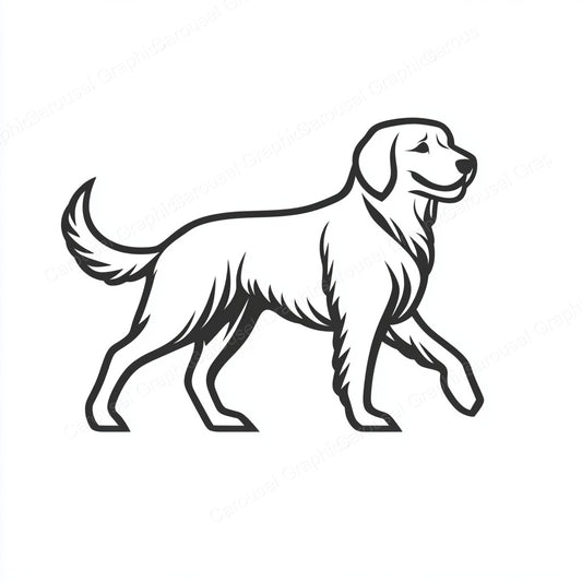 Golden Retriever Vector Graphic preview