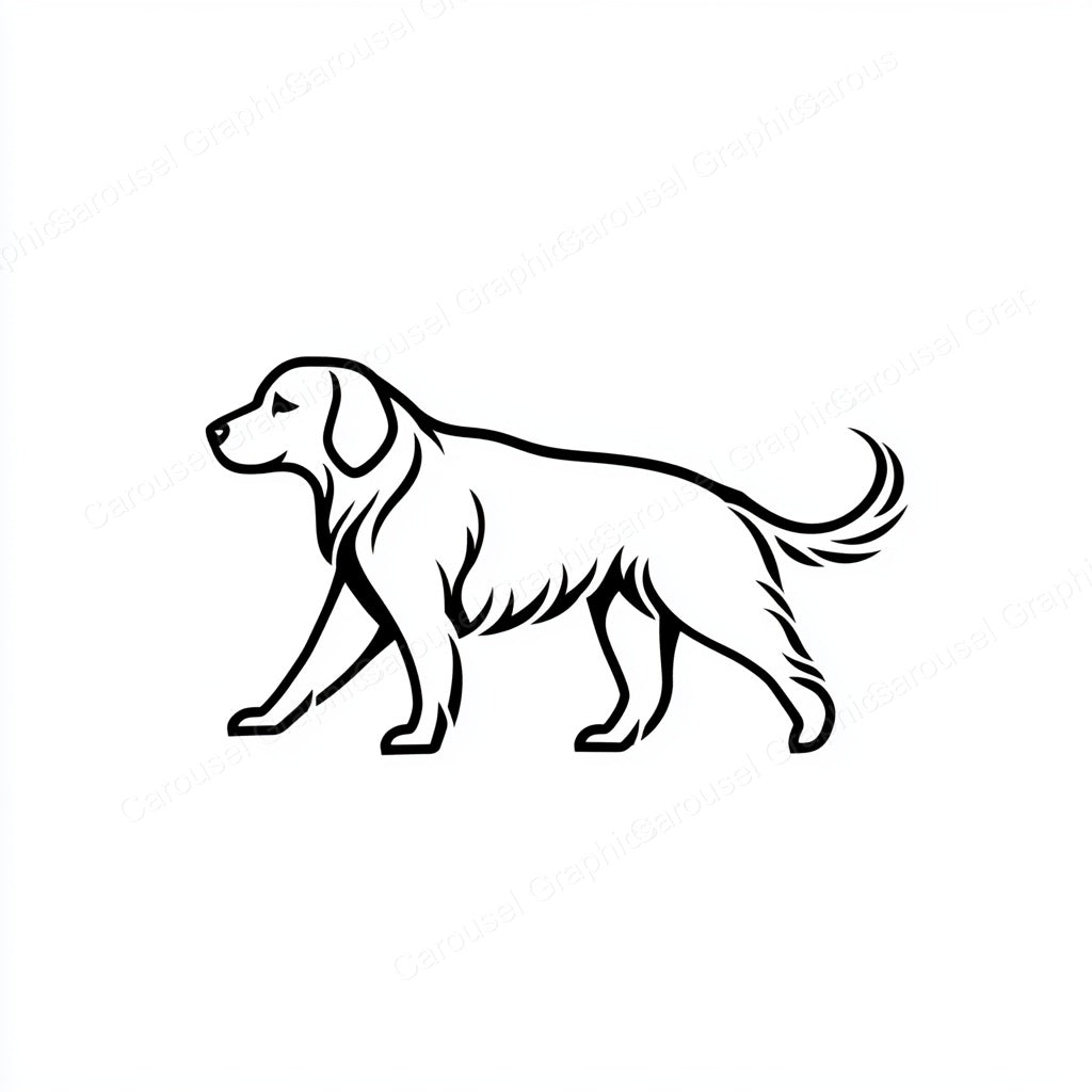 Golden Retriever Vector Graphic preview