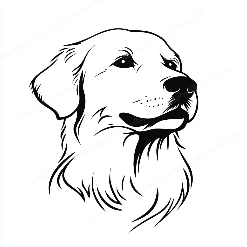 Golden Retriever Vector Graphic preview