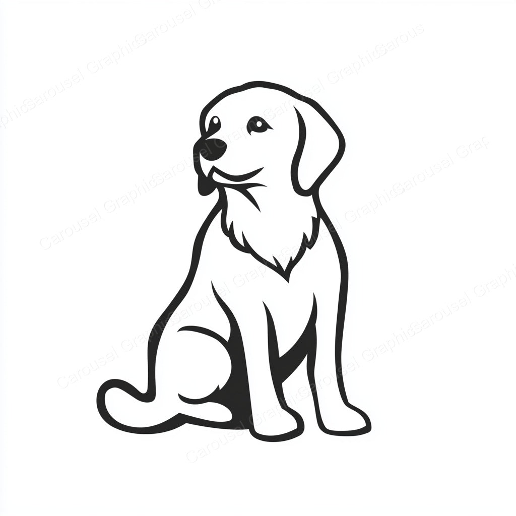 Golden Retriever Vector Graphic preview