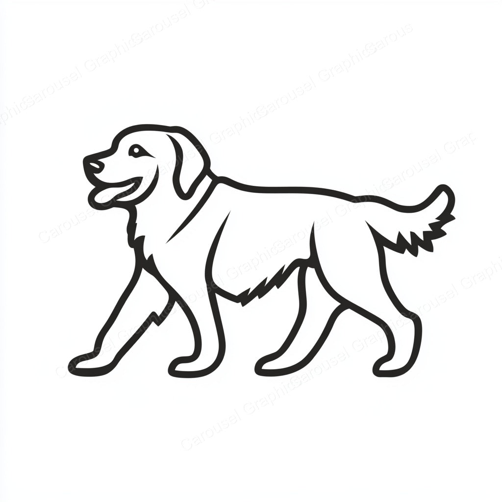 Golden Retriever Vector Graphic preview