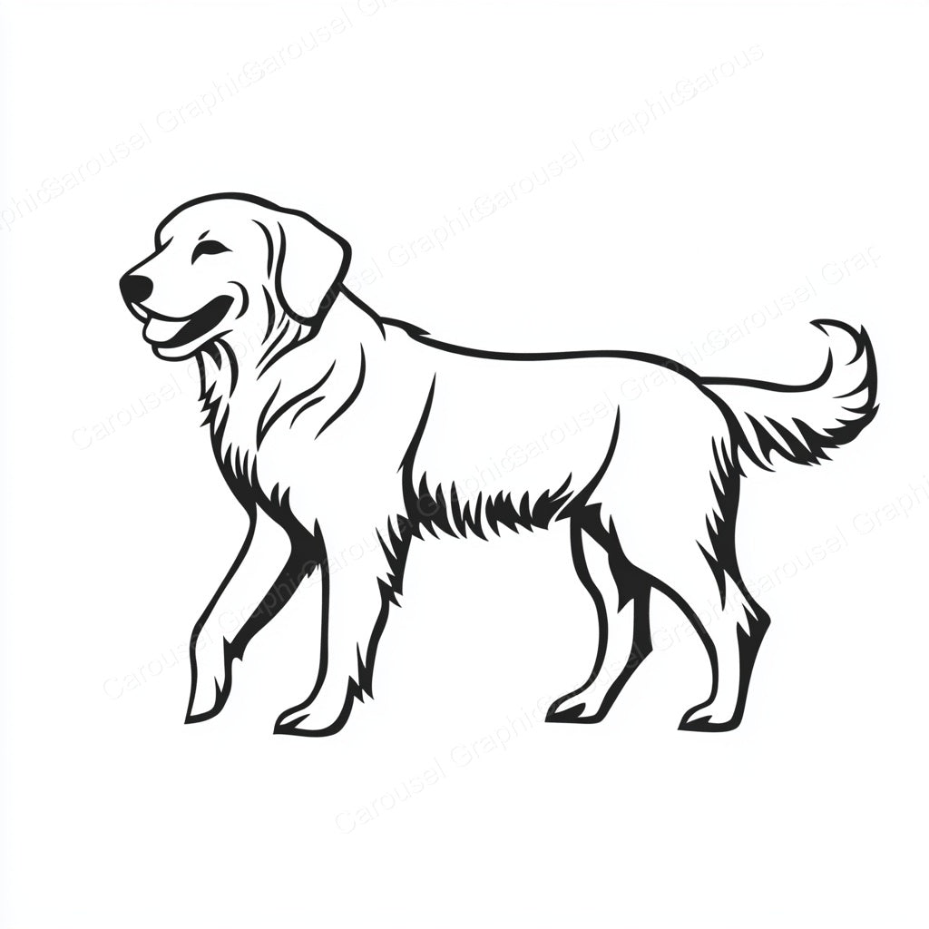 Golden Retriever Vector Graphic preview