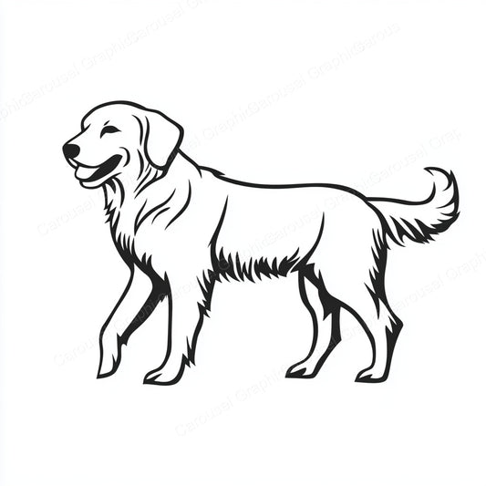 Golden Retriever Vector Graphic preview