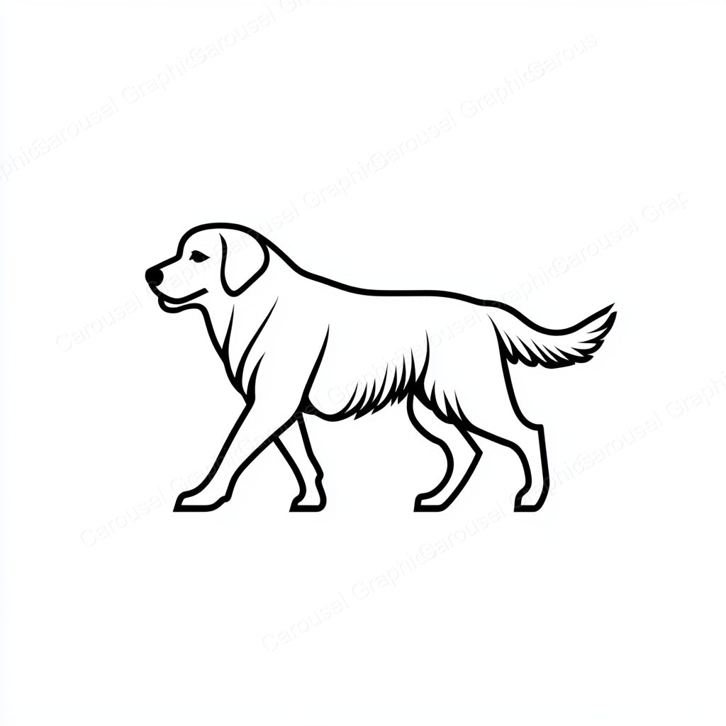 Golden Retriever Vector Graphic preview