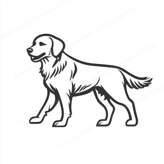 Golden Retriever Vector Graphic preview