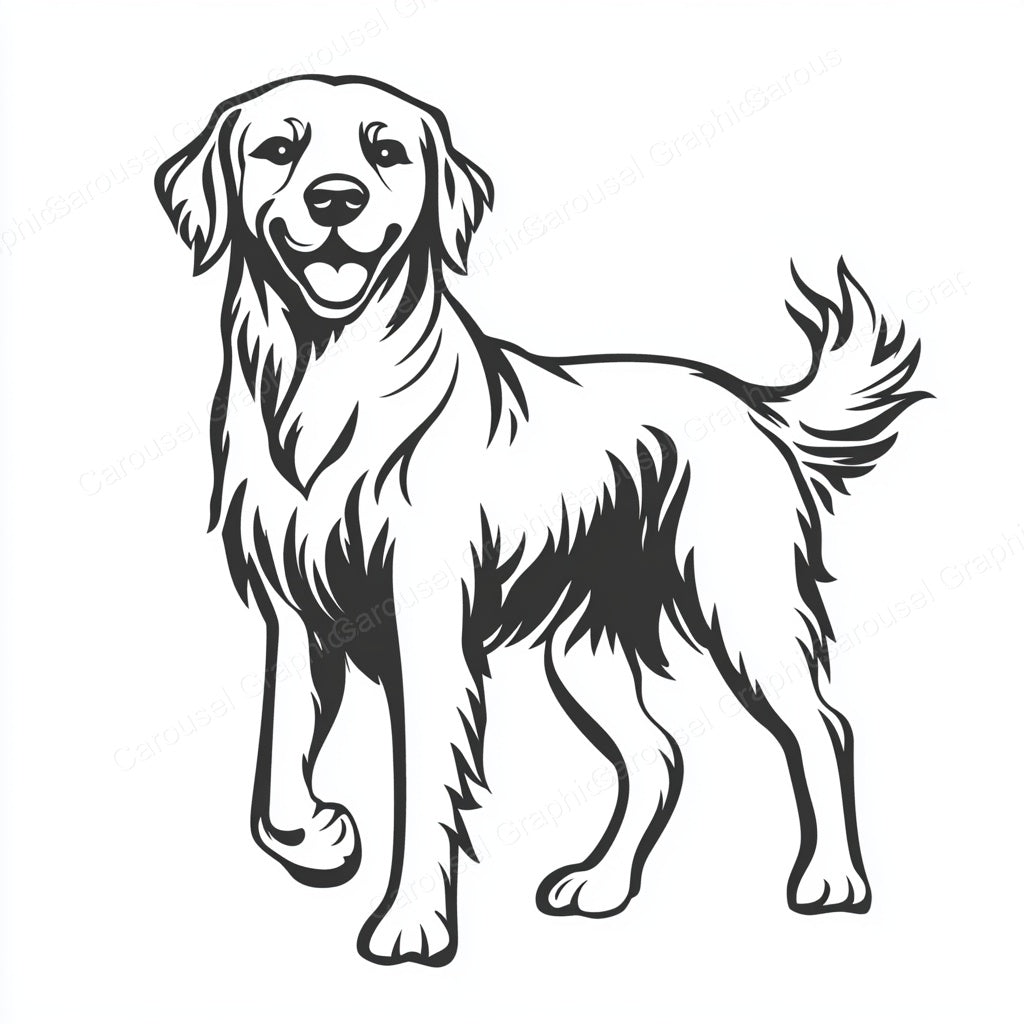 Golden Retriever Vector Graphic preview