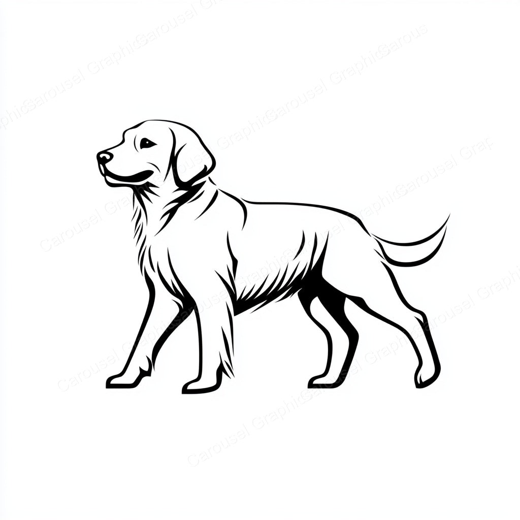 Golden Retriever Vector Graphic preview