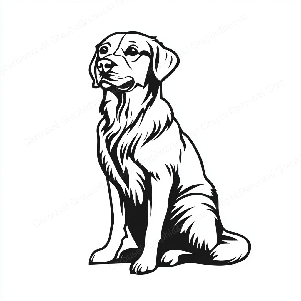 Golden Retriever Vector Graphic preview