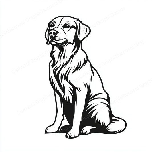 Golden Retriever Vector Graphic preview