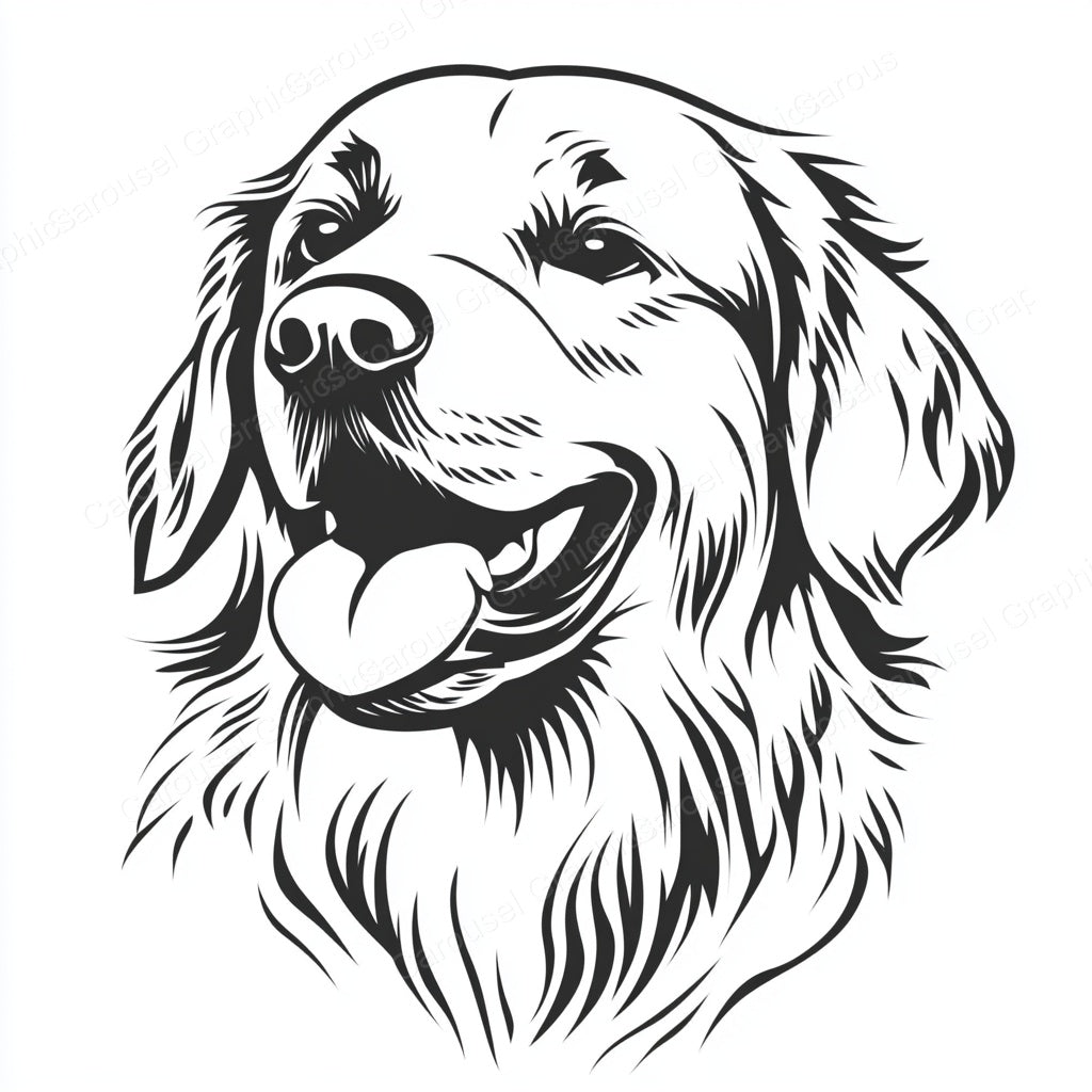 Golden Retriever Vector Graphic preview