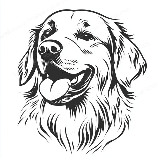 Golden Retriever Vector Graphic preview