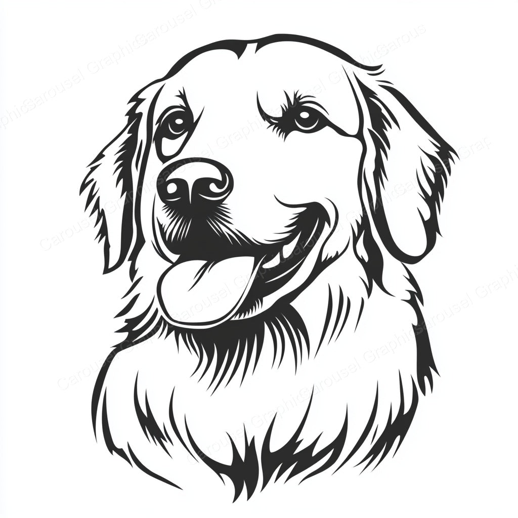 Golden Retriever Vector Graphic preview