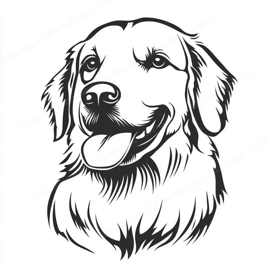 Golden Retriever Vector Graphic preview
