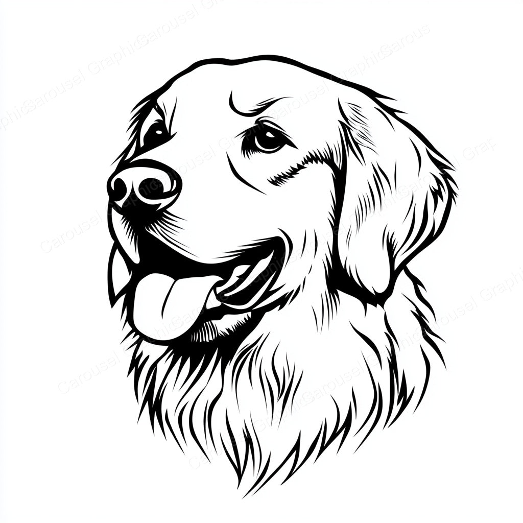 Golden Retriever Vector Graphic preview