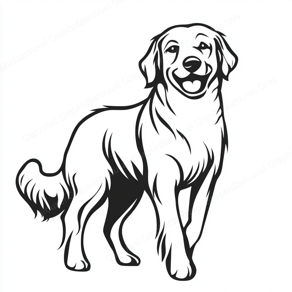 Golden Retriever Vector Graphic preview