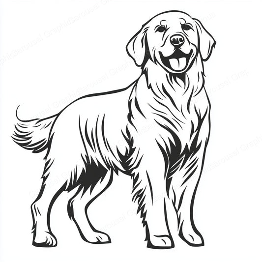 Golden Retriever Vector Graphic preview