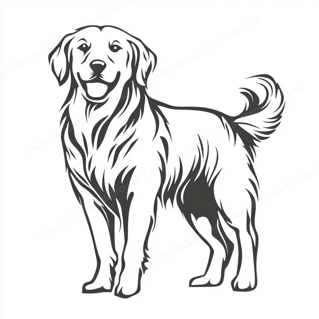 Golden Retriever Vector Graphic preview