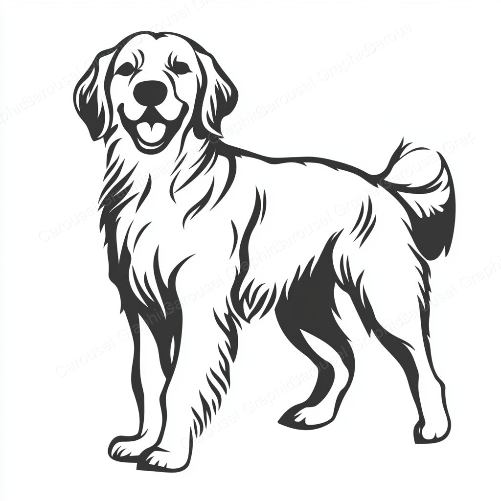 Golden Retriever Vector Graphic preview