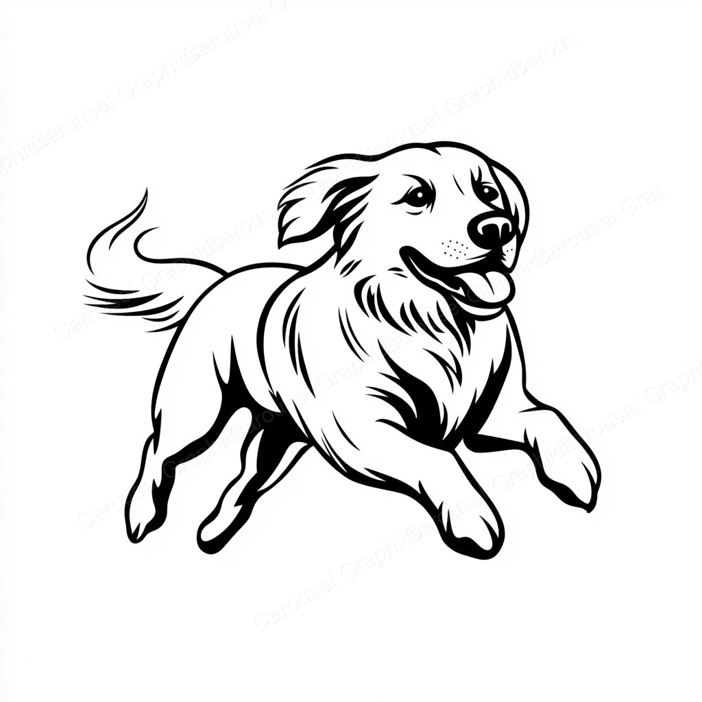 Golden Retriever Vector Graphic preview