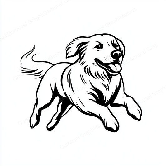 Golden Retriever Vector Graphic preview