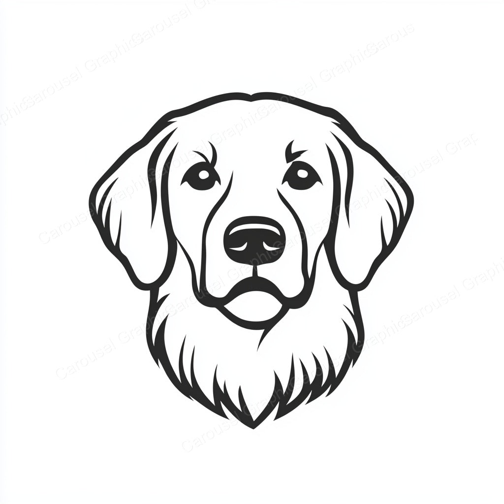 Golden Retriever Vector Graphic preview