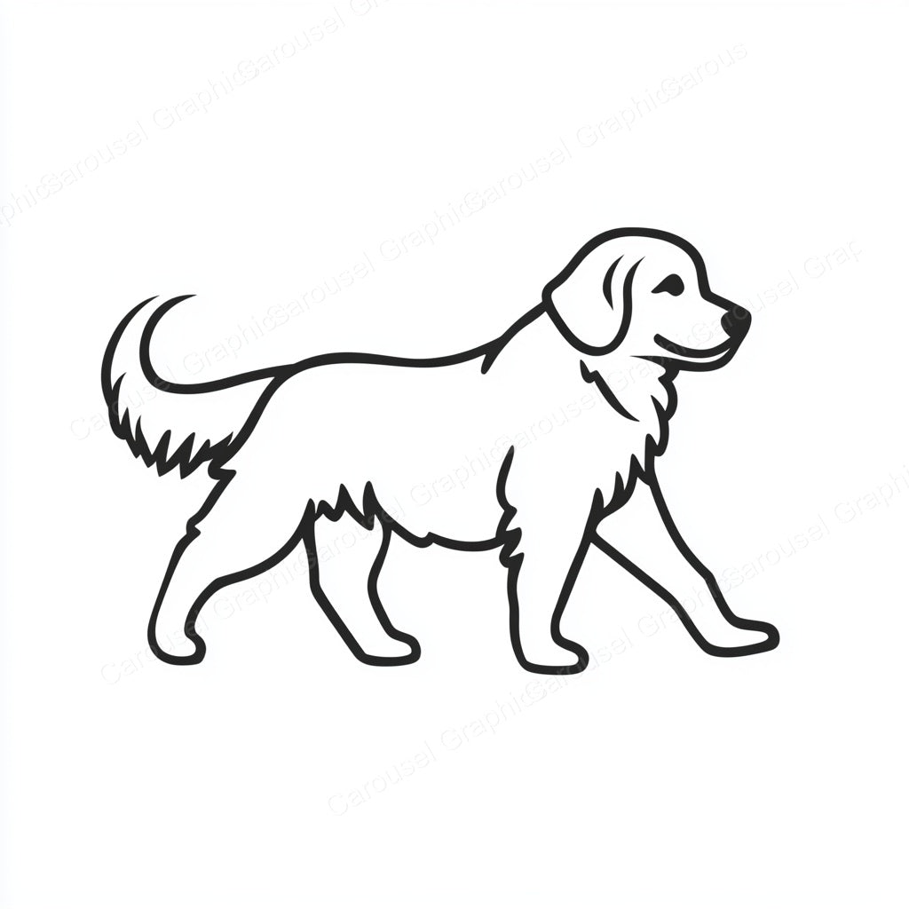 Golden Retriever Vector Graphic preview
