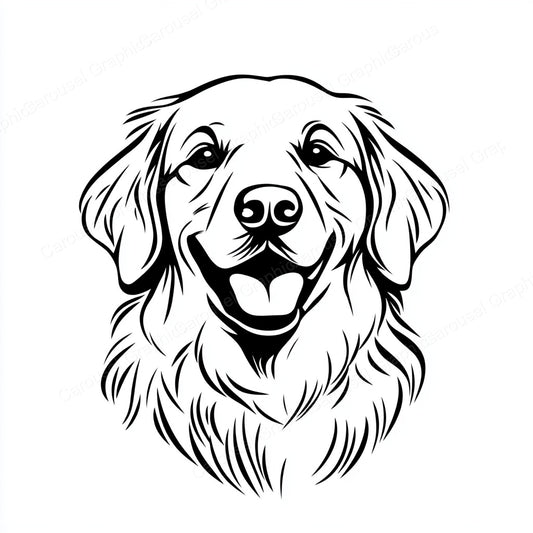 Golden Retriever Vector Graphic preview