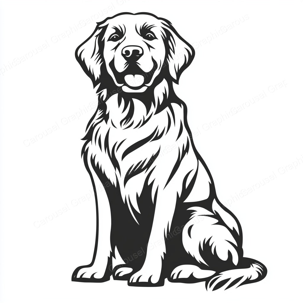 Golden Retriever Vector Graphic preview