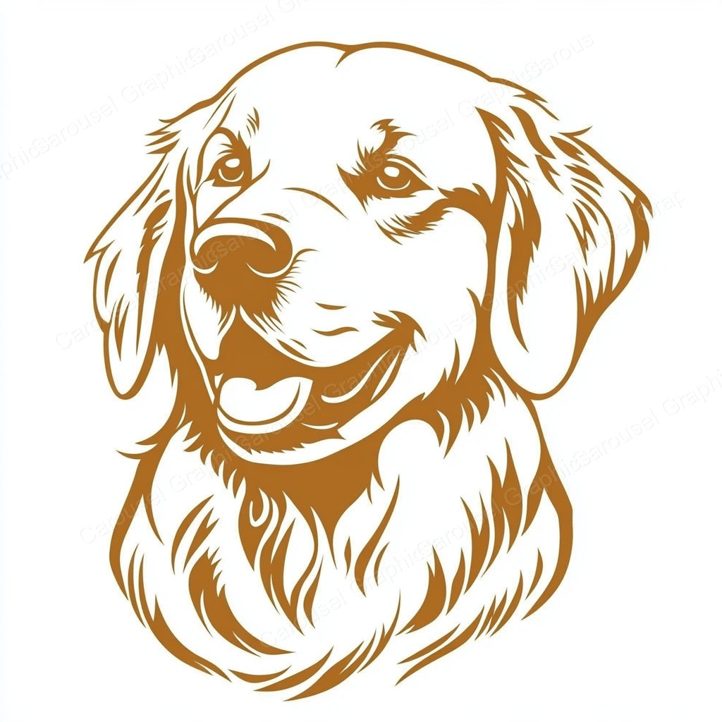 Golden Retriever Vector Graphic preview