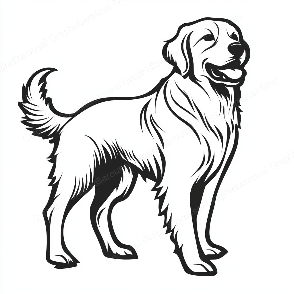 Golden Retriever Vector Graphic preview